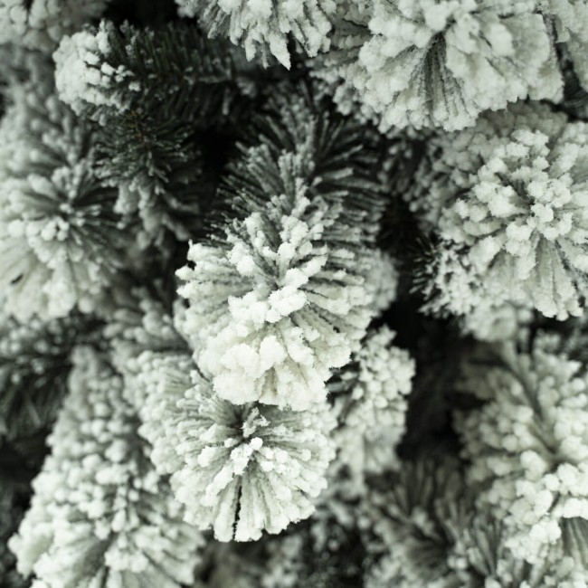 Albero di Natale Abete Innevato H.210/240 cm Apertura ad Ombrello | Albero Realistico Artificiale