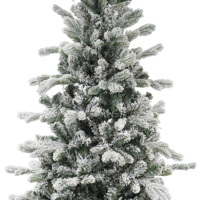 Albero di Natale Slim Innevato in Pe+Pvc H.150/240 cm con Apertura ad Ombrello | Albero Realistico Artificiale