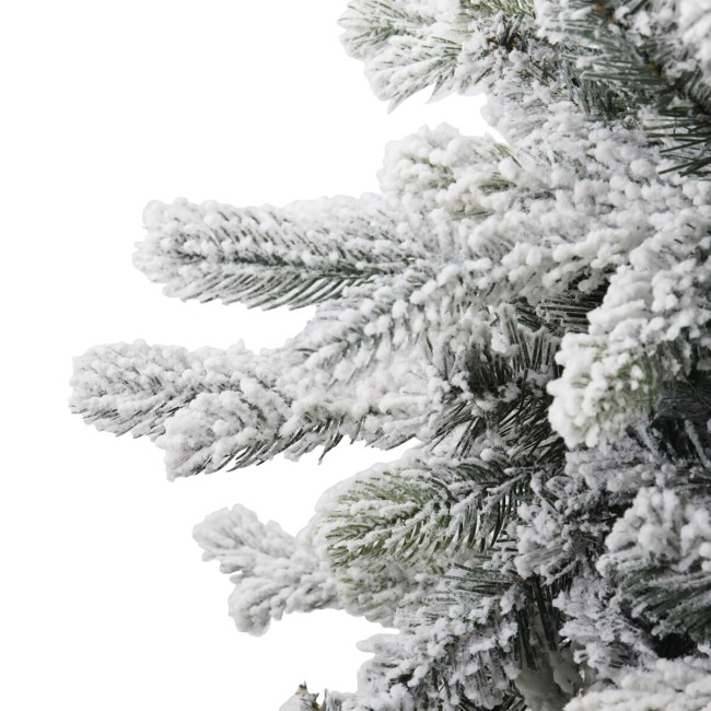 Albero di Natale Slim Innevato in Pe+Pvc H.150/240 cm con Apertura ad Ombrello | Albero Realistico Artificiale