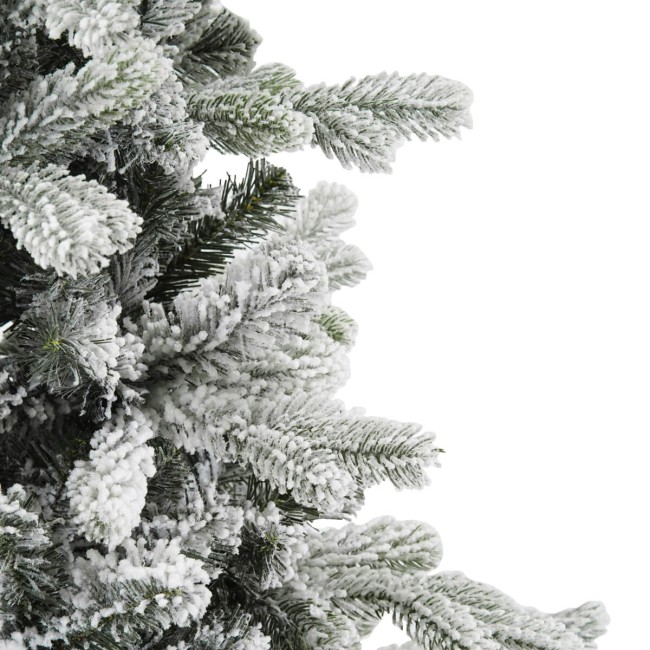 Albero di Natale Slim Innevato in Pe+Pvc H.150/240 cm con Apertura ad Ombrello | Albero Realistico Artificiale