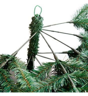 Albero di Natale a Parete H.135 cm in Pvc con Apertura ad Ombrello - Giove