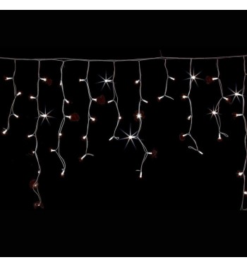 Cascata di 120 Luci LED Bianco Freddo - Pioggia Luminosa a Batteria IP44