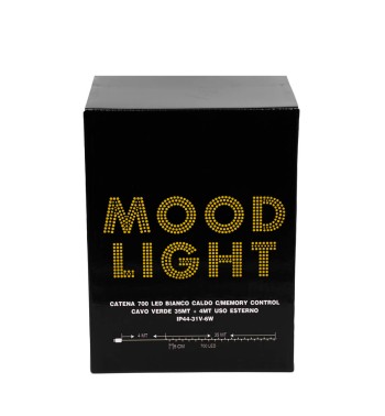 Catena Luminosa Bianco Caldo 700 Led| Cavo Verde| Funzione Memory |35 metri Uso Esterno IP44