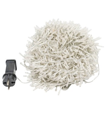 Catena Luminosa Bianco Caldo 2000 Led| Cavo Trasparente| Funzione Memory |46 metri Uso Esterno IP44