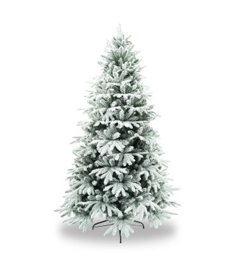 Albero di Natale Innevato in Pe+Pvc H.180/240 cm Apertura ad Ombrello | Albero Realistico Artificiale Albero di Natale Innevato in Pe+Pvc H.180/240 cm Apertura ad Ombrello | Albero Realistico Artificiale