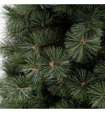 Albero di Natale Pino Verde Slim in Pvc 210/240 cm Apertura ad Ombrello | Albero Realistico Artificiale