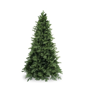 Albero di NataleAbete Verde con Rami Sporgenti in Pe+Pvc H.150/240 cm Apertura ad Ombrello | Albero Realistico Artificiale