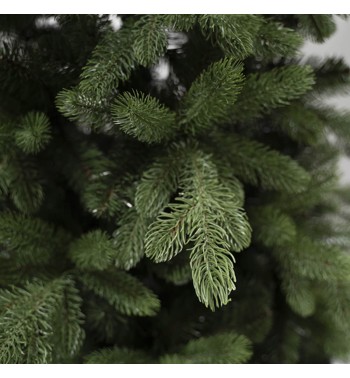 Albero di NataleAbete Verde con Rami Sporgenti in Pe+Pvc H.150/240 cm Apertura ad Ombrello | Albero Realistico Artificiale