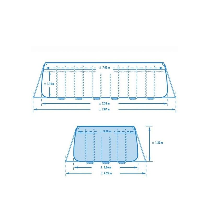 Piscina Intex Fuori Terra 732x366x132 cm: Intex 26364