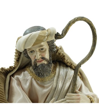 Natività in Poliresina e Tessuto 8 Pz. H.40 cm