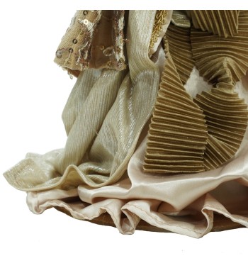 Natività in Poliresina e Tessuto 8 Pz. H.40 cm