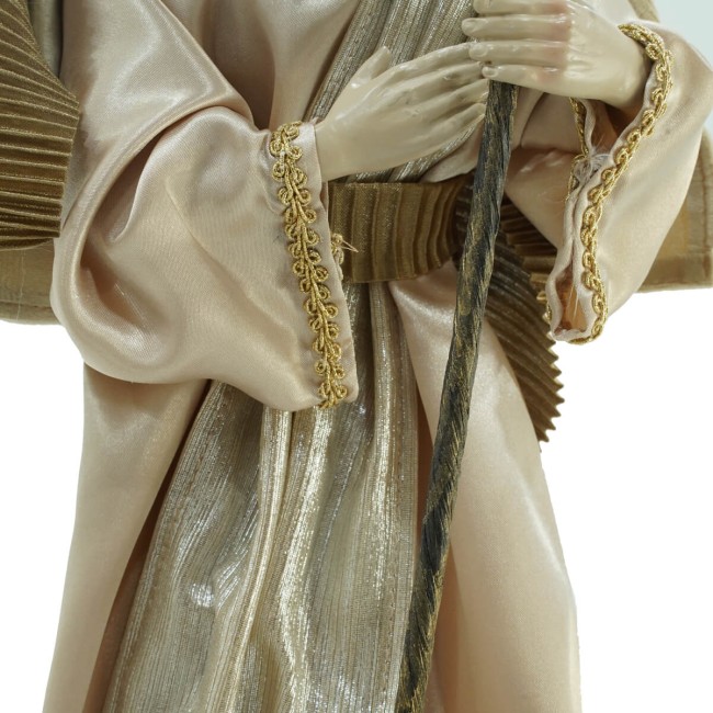 Natività in Poliresina e Tessuto 8 Pz. H.40 cm