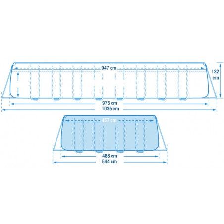 Piscina Intex 975x488x132 cm Fuori Terra Ultra XTR - Intex 26378 Piscina Intex 975x488x132 cm Fuori Terra Ultra XTR - Intex 26378