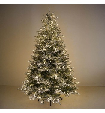 Albero di Natale Innevato con Led in Pe+Pvc H.150/300 cm Apertura ad Ombrello - Canada Lux Albero di Natale Innevato con Led in Pe+Pvc H.150/300 cm Apertura ad Ombrello - Canada Lux