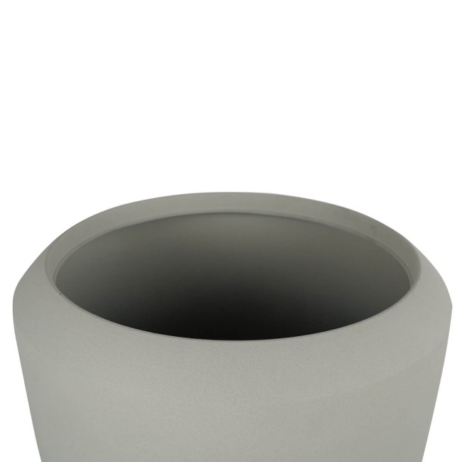 Vaso Alto in HDPE Beige, Design Cilindrico per Interno ed Esterno