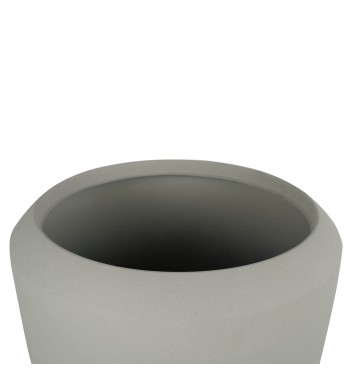 Vaso Alto in HDPE Beige, Design Cilindrico per Interno ed Esterno