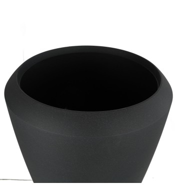 Vaso Alto in HDPE Nero, Design Cilindrico Moderno per Interno ed Esterno Vaso Alto in HDPE Nero, Design Cilindrico Moderno per Interno ed Esterno