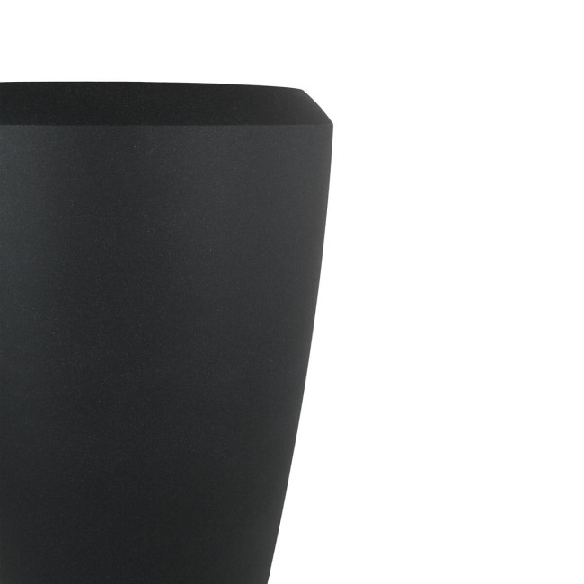 Vaso Alto in HDPE Nero, Design Cilindrico Moderno per Interno ed Esterno