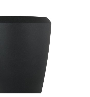 Vaso Alto in HDPE Nero, Design Cilindrico Moderno per Interno ed Esterno Vaso Alto in HDPE Nero, Design Cilindrico Moderno per Interno ed Esterno