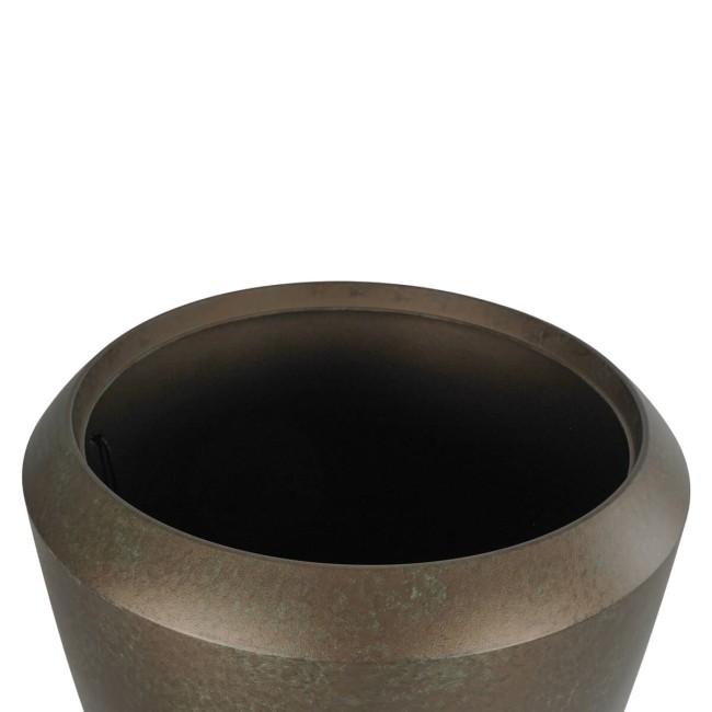 Vaso Alto in HDPE Color Metallo, Design Elegante per Interni ed Esterni