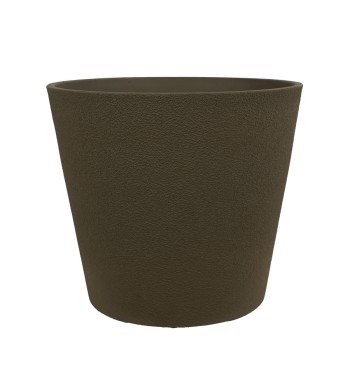 Vaso in Poliresina e Polvere di Pietra Marrone, Uso Interno ed Esterno Vaso in Poliresina e Polvere di Pietra Marrone, Uso Interno ed Esterno