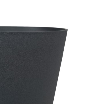Vaso Grigio Metallizzato in Poliresina e Polvere di Pietra, Uso Interno ed Esterno Vaso Grigio Metallizzato in Poliresina e Polvere di Pietra, Uso Interno ed Esterno