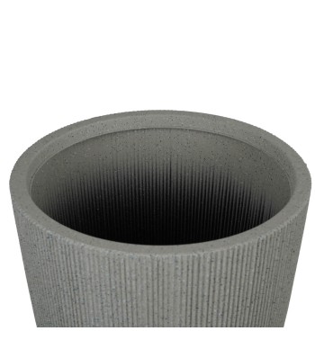 Vaso Cilindrico Beige in Poliresina Mista a Polvere di Pietra, Uso Interno ed Esterno Vaso Cilindrico Beige in Poliresina Mista a Polvere di Pietra, Uso Interno ed Esterno