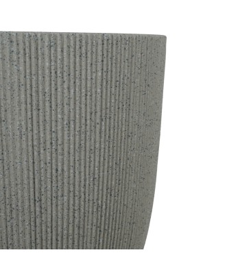 Vaso Cilindrico Beige in Poliresina Mista a Polvere di Pietra, Uso Interno ed Esterno Vaso Cilindrico Beige in Poliresina Mista a Polvere di Pietra, Uso Interno ed Esterno