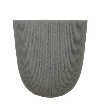 Vaso Cilindrico Beige in Poliresina Mista a Polvere di Pietra, Uso Interno ed Esterno Vaso Cilindrico Beige in Poliresina Mista a Polvere di Pietra, Uso Interno ed Esterno