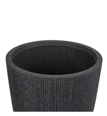 Vaso Nero in Poliresina Mista a Polvere di Pietra, Uso Interno ed Esterno Vaso Nero in Poliresina Mista a Polvere di Pietra, Uso Interno ed Esterno