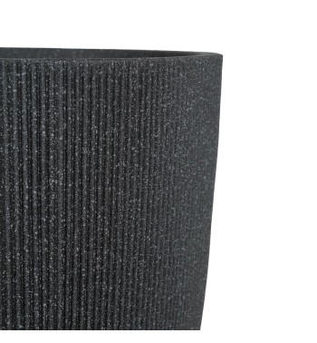 Vaso Nero in Poliresina Mista a Polvere di Pietra, Uso Interno ed Esterno Vaso Nero in Poliresina Mista a Polvere di Pietra, Uso Interno ed Esterno