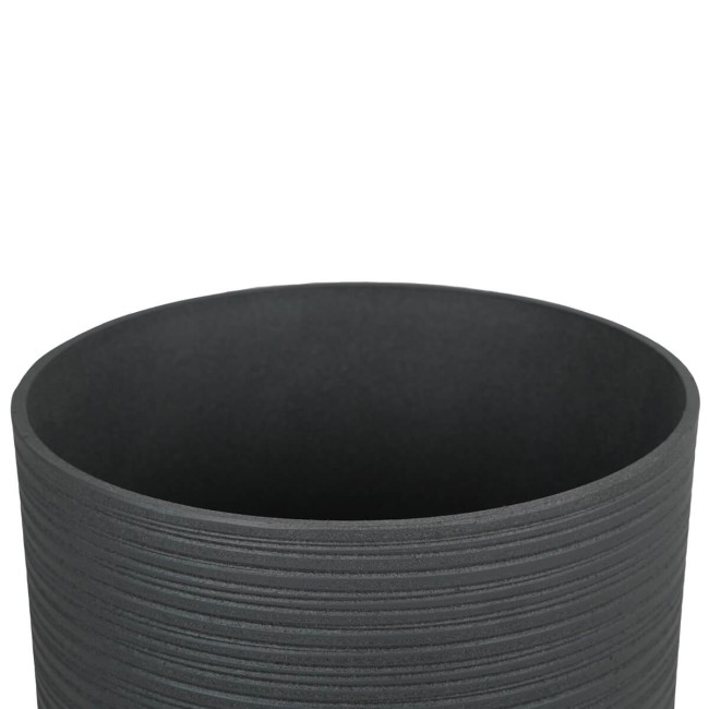 Vaso in Poliresina Mista a Polvere di Pietra Grigio Design Moderno per Interni ed Esterni