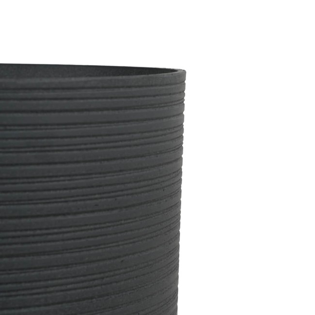 Vaso in Poliresina Mista a Polvere di Pietra Grigio Design Moderno per Interni ed Esterni