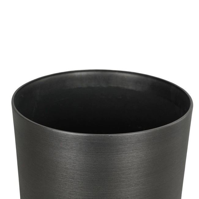 Vaso in Poliresina Grigio Metallizzato, Design Moderno per Interno ed Esterno