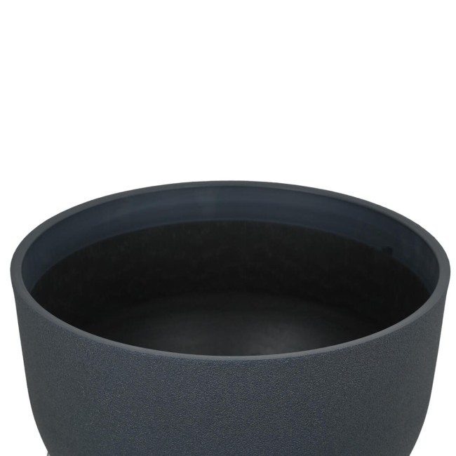 Vaso Ciotola in Poliresina Nero, Eleganza per Interno ed Esterno