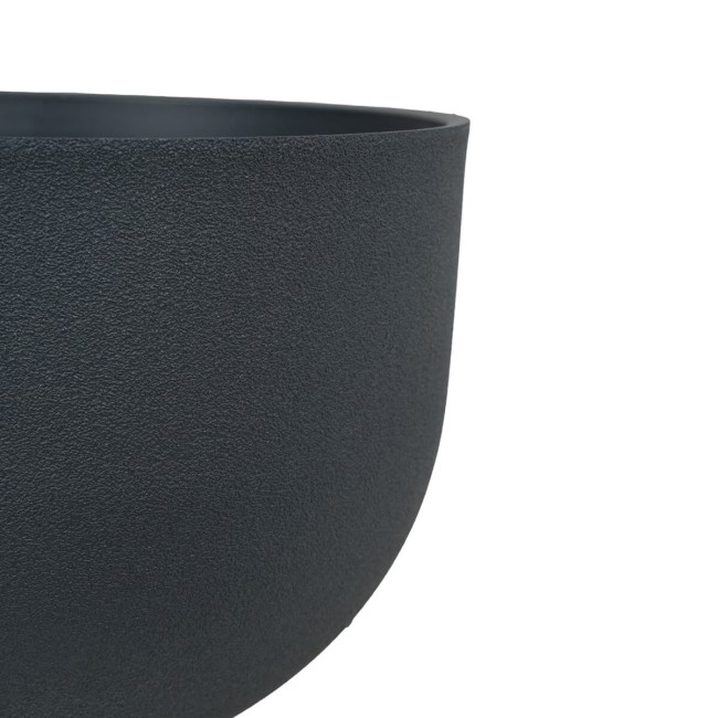 Vaso Ciotola in Poliresina Nero, Eleganza per Interno ed Esterno