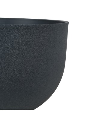 Vaso Ciotola in Poliresina Nero, Eleganza per Interno ed Esterno Vaso Ciotola in Poliresina Nero, Eleganza per Interno ed Esterno
