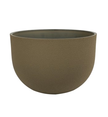 Vaso Ciotola in Poliresina Marrone Uso Interno ed Esterno Vaso Ciotola in Poliresina Marrone Uso Interno ed Esterno