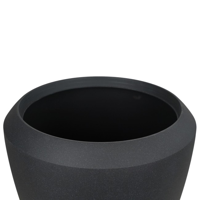 Vaso Conchino Nero in HDPE - Design Moderno per Interni ed Esterni