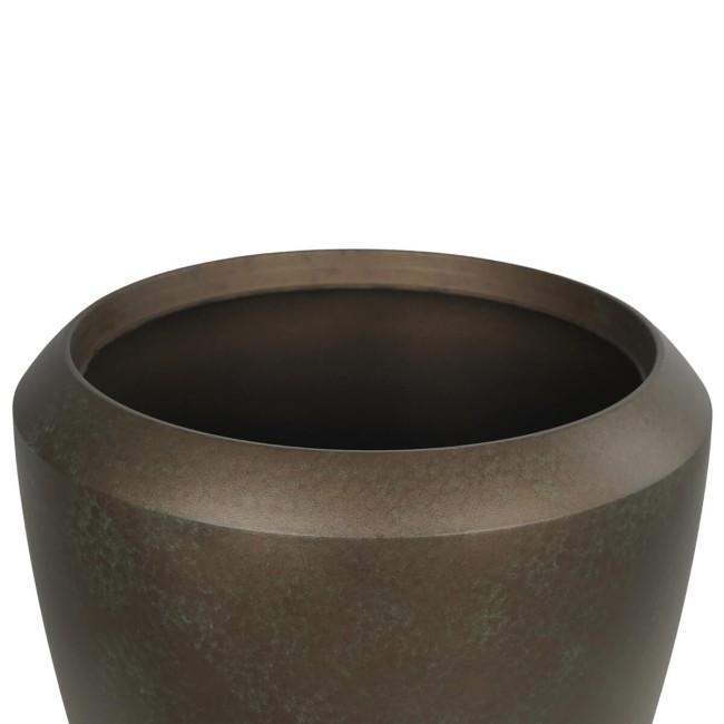 Vaso in Poliresina Alta Densità Color Metallo Uso Interno/Esterno