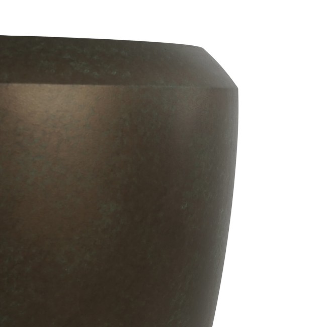 Vaso in Poliresina Alta Densità Color Metallo Uso Interno/Esterno