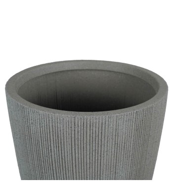 Vaso in HDPE Beige con Finitura a Righe, Eleganza per Interni ed Esterni Vaso in HDPE Beige con Finitura a Righe, Eleganza per Interni ed Esterni