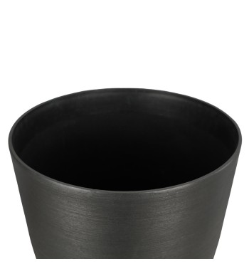 Vaso Grigio Metallizzato in Poliresina e Polvere di Pietra, per Interni ed Esterni Vaso Grigio Metallizzato in Poliresina e Polvere di Pietra, per Interni ed Esterni