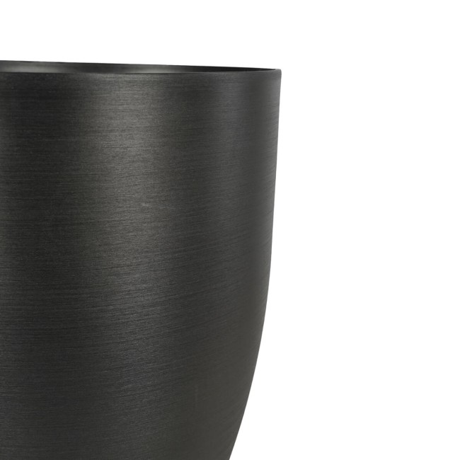 Vaso Grigio Metallizzato in Poliresina e Polvere di Pietra, per Interni ed Esterni