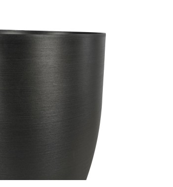 Vaso Grigio Metallizzato in Poliresina e Polvere di Pietra, per Interni ed Esterni Vaso Grigio Metallizzato in Poliresina e Polvere di Pietra, per Interni ed Esterni