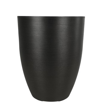 Vaso Grigio Metallizzato in Poliresina e Polvere di Pietra, per Interni ed Esterni Vaso Grigio Metallizzato in Poliresina e Polvere di Pietra, per Interni ed Esterni