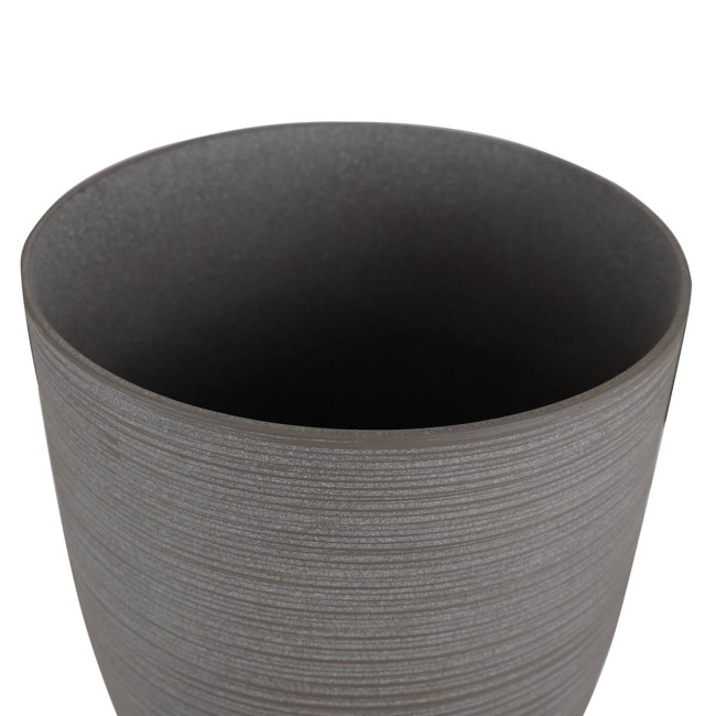 Vaso in Poliresina Mista a Polvere di Pietra Color Sabbia, per Interni ed Esterni