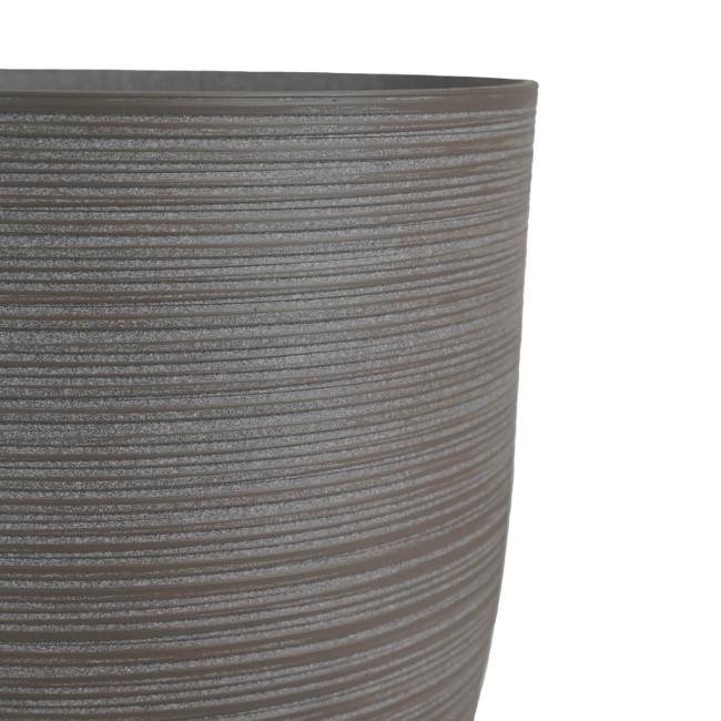 Vaso in Poliresina Mista a Polvere di Pietra Color Sabbia, per Interni ed Esterni