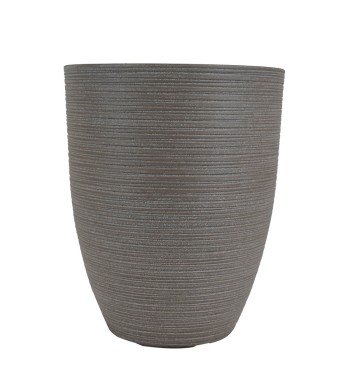 Vaso in Poliresina Mista a Polvere di Pietra Color Sabbia, per Interni ed Esterni Vaso in Poliresina Mista a Polvere di Pietra Color Sabbia, per Interni ed Esterni