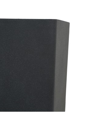 Vaso Quadrato Nero in Poliresina ad Alta Densità Mista a Polvere di Pietra, per Interni ed Esterni Vaso Quadrato Nero in Poliresina ad Alta Densità Mista a Polvere di Pietra, per Interni ed Esterni